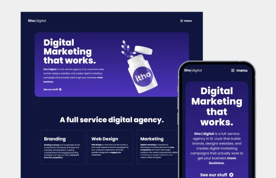 Custom agency website homepage designed by Refat R Hossain